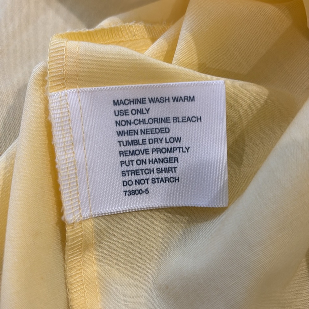 STAFFORD Super Shirt Men's Yellow Short Sleeve Dress Shirt - Picture 7 of 7